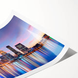 Extra large wall art featuring line art flowers in neutral tones, printed on rolled canvas.