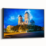 Black and white framed canvas of a Louisiana landscape, ideal for bedroom wall decor.