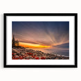 Extra large framed abstract print of Acadia with vibrant, colorful textures, ideal for living room decor.