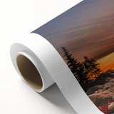 Art deco style poster of Acadia, Maine scenery in soft pastel colors on rolled canvas, ideal for nursery wall art.