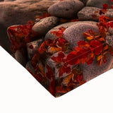 Large art featuring a black and white landscape painting of Acadia, Maine on stretched canvas, ideal for bedroom decor.