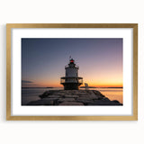 Extra large abstract art print of a textured Maine scenery in a gold frame, ideal for living room decor.