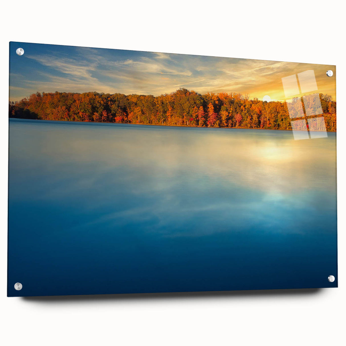 Acrylic print of Annapolis scenery in muted blues and greens, ideal for bedroom or dining room decor.