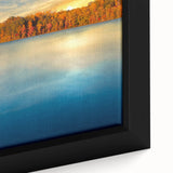Extra large black wall art depicting Annapolis, Maryland, with colorful, textured scenery on framed canvas.