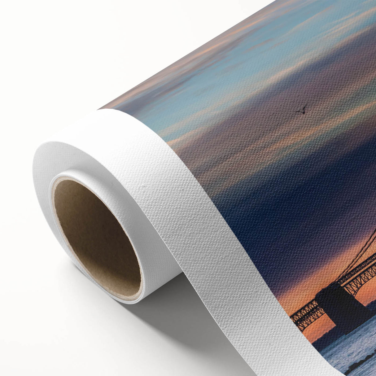 Art Deco style poster of Baltimore skyline in pastel shades on rolled canvas, ideal for nursery wall art.