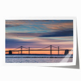 Extra large rolled print of Baltimore scenery with vibrant floral elements, ideal for dining room wall art.