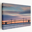 Baltimore skyline depicted in muted gray hues on a large stretched canvas, suitable for kitchen wall art.