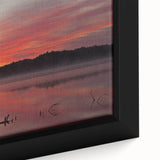 Extra large framed canvas featuring a textured, colorful depiction of Michigan's Upper Peninsula.