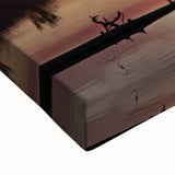 Large art of Michigan's Upper Peninsula in black and white tones on stretched canvas, suitable for bedroom wall decor.