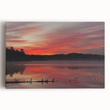 Black and white photograph of Michigan's Upper Peninsula on stretched canvas, suitable for kitchen art.