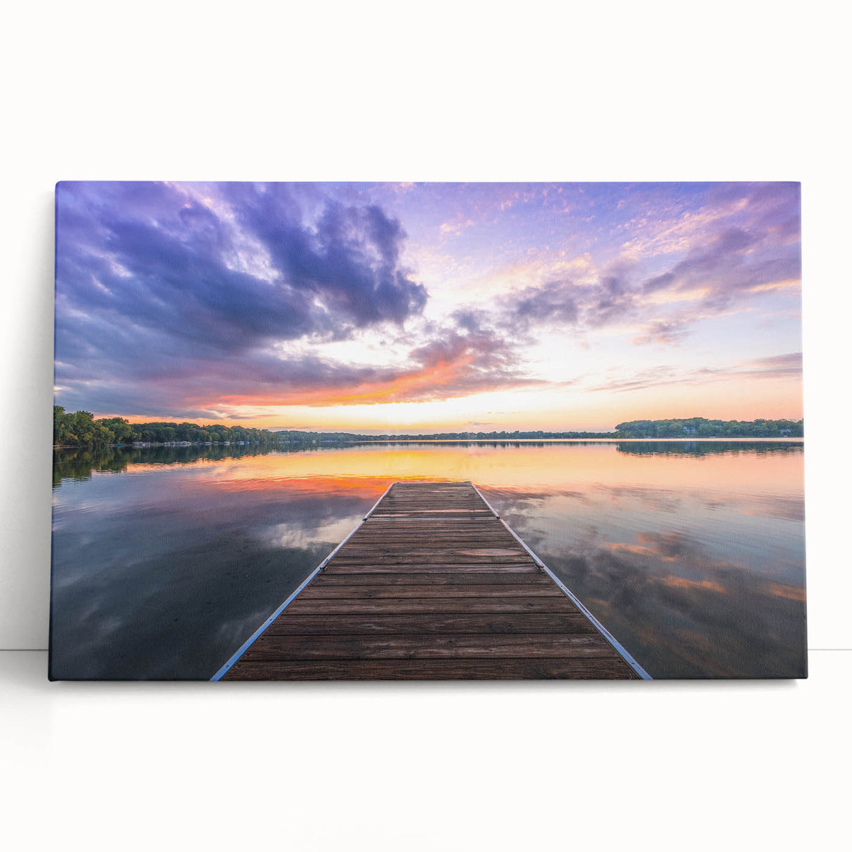 Black and white stretched canvas of a Minnesota landscape, ideal for kitchen wall art or bedroom decor.