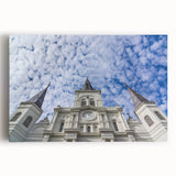 Black and white stretched canvas of St. Louis skyline, ideal for kitchen wall art.