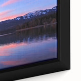 Framed canvas featuring a textured depiction of Montana scenery in black with colorful accents, ideal for living room decor.