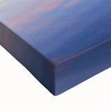 Black and white landscape art painting of Montana scenery on stretched canvas, suitable for bedroom wall art.