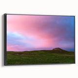 Black and white framed canvas of a Nebraska landscape, ideal for bedroom wall decor.