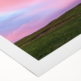 Art deco poster of Nebraska scenery in muted earth tones on rolled canvas, suitable for dining room wall art.