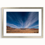 Abstract textured art print of Las Vegas scene in muted gray and silver, framed with mat, suitable for bedroom art.