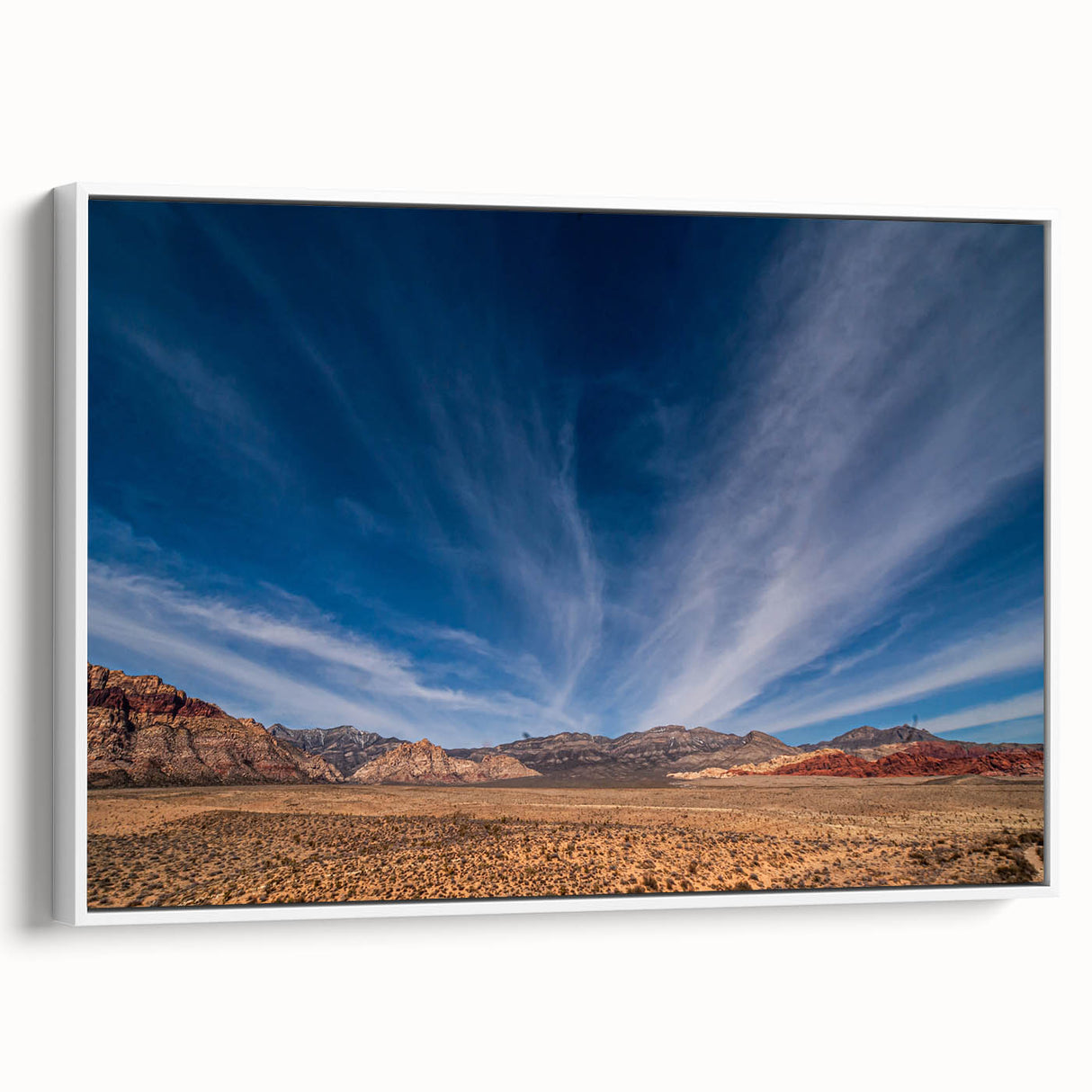 Vintage poster art of Las Vegas with colorful palette on a large framed canvas, ideal for living room decor.