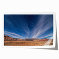 Extra large rolled print of the Las Vegas skyline in vibrant twilight hues, ideal for dining room wall art.