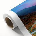 Art deco poster of New Hampshire scenery in pastel shades on rolled canvas, suitable for nursery wall art.