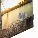 Large abstract wall art depicting New Jersey scenery in mid-century modernist style on acrylic glass.
