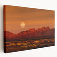 Large canvas print of a New Mexico landscape in muted earth tones, suitable for kitchen wall art.