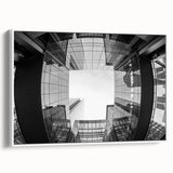 Vintage poster art of Charlotte, North Carolina skyline in colorful hues on extra large framed canvas, ideal for living room.