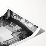 Extra large wall art featuring line art flowers in soft pastel colors on a rolled print.