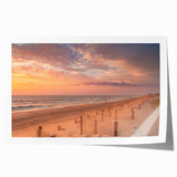 Rolled print of Outer Banks, North Carolina scenery in soft pastel shades, ideal for dining room wall art.