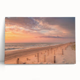 Black and white stretched canvas of Outer Banks scenery, ideal for kitchen wall art or bedroom ambiance.