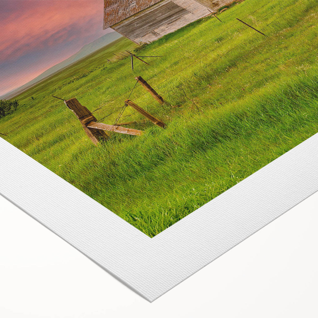 Art deco poster featuring a serene North Dakota landscape on rolled canvas, suitable for dining room wall art.