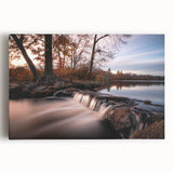 Black and white large art print of Long Island scenery on stretched canvas, suitable for kitchen wall art.