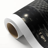 Art deco poster of NYC Empire State Building in monochrome, rolled canvas, suitable for nursery wall art or dining room.