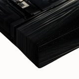 Black and white stretched canvas of the NYC Empire State Building, ideal for kitchen wall art or bedroom ambiance.