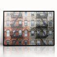 Large abstract wall art depicting Manhattan skyline in muted gray tones on a framed acrylic.