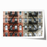 Extra large rolled print of Manhattan skyline in muted gray tones, ideal for art wall dining room.