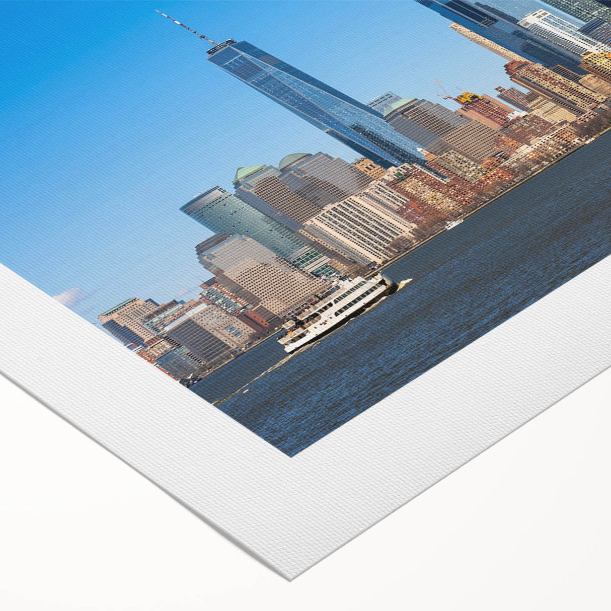 Art deco poster of the Statue of Liberty in monochrome tones on rolled canvas, suitable for dining room wall art.