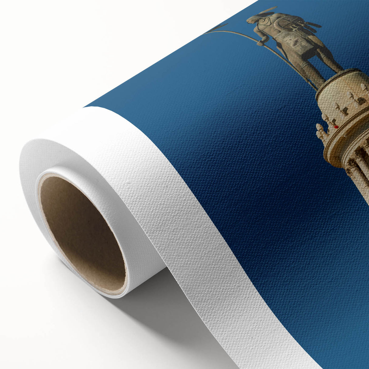 Art Deco style Oklahoma scenery on rolled canvas, featuring pastel shades, ideal for nursery wall art.