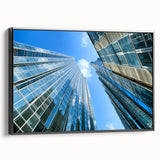 Black and white framed canvas of Pittsburgh skyline, ideal for bedroom wall art.