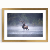 Extra large abstract art print of a textured Pennsylvania scenery in gold frame, ideal for living room decor.