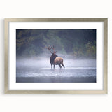 Textured abstract art print of Pennsylvania scenery in muted earth tones on a framed silver mat, ideal for bedroom art.