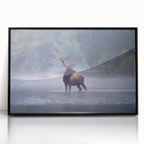 Large abstract wall art depicting a Pennsylvania scenery in muted earth tones on a framed acrylic.