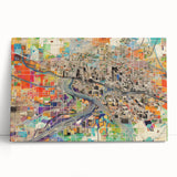 Black and white stretched canvas featuring a large Phoenix valley scene, ideal for kitchen wall art or bedroom ambiance.