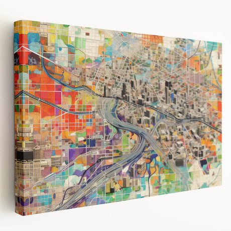 Large canvas print of the Phoenix Valley in muted earth tones, suitable for kitchen wall art.