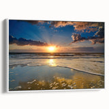 Vintage poster art of South Carolina landscape on framed canvas, featuring colorful art in extra large size.