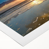 Art deco poster featuring South Carolina scenery in muted blue and green tones on rolled canvas.