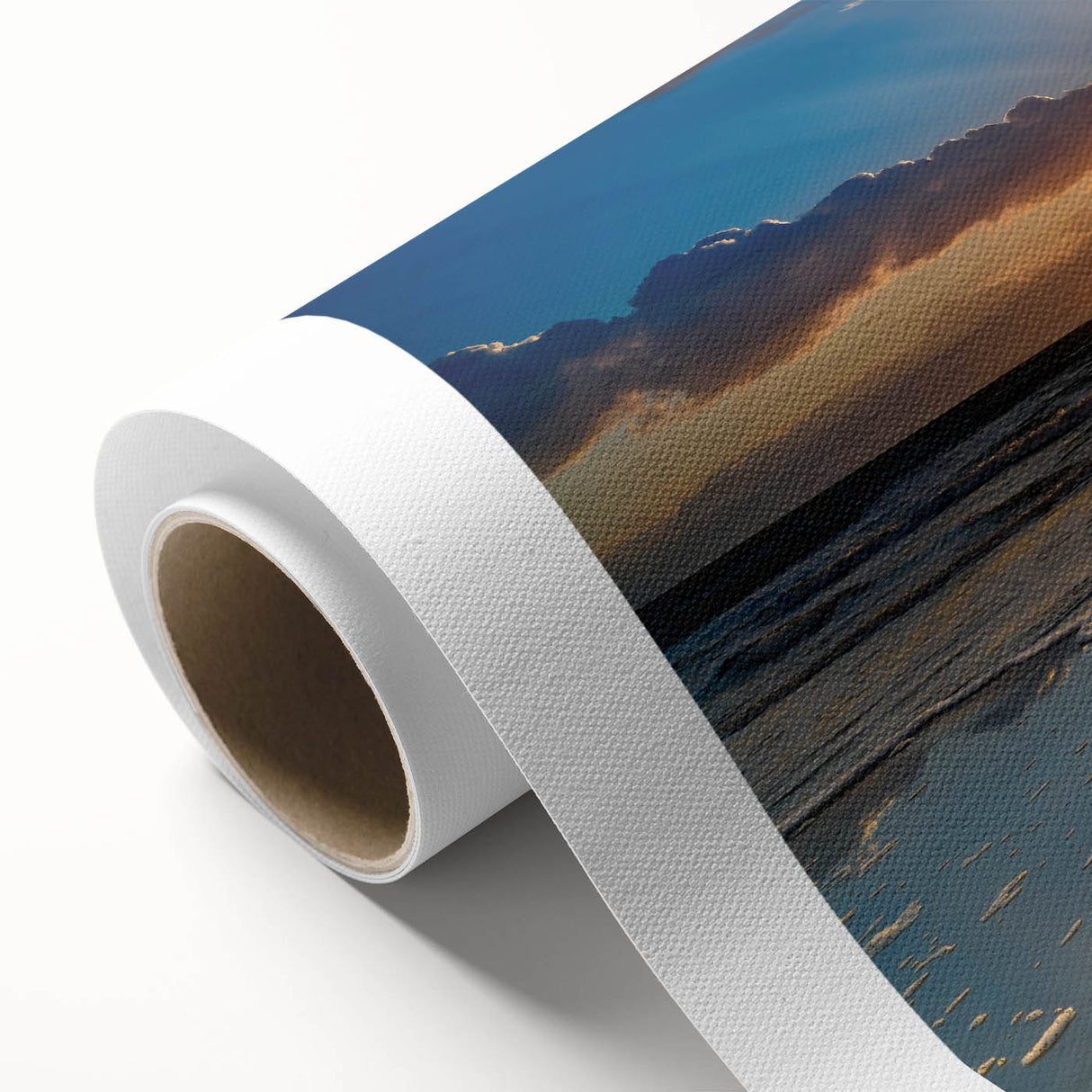 Art Deco style poster of South Carolina scenery on rolled canvas, in muted pastel colors, ideal for nursery wall art.