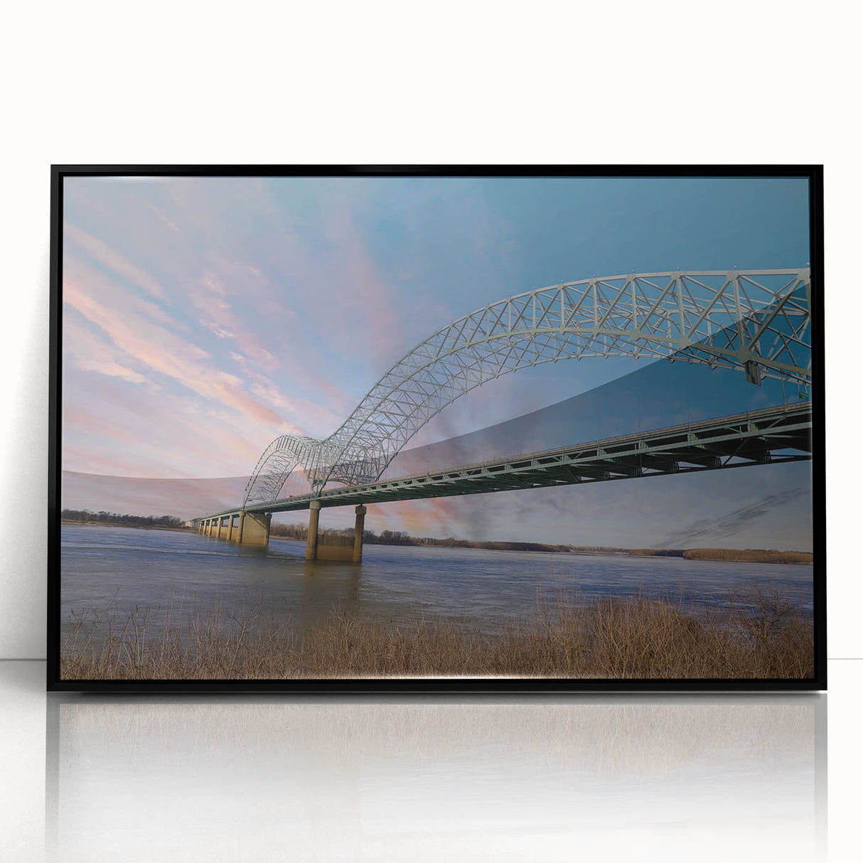 Large abstract wall art depicting the Memphis skyline in muted black and gray tones on a framed acrylic panel.