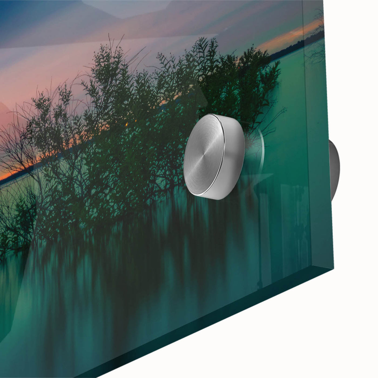 Large abstract depiction of Dallas skyline in muted earth tones on acrylic glass, suitable for dining room art.