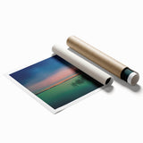 Extra large rolled canvas print depicting Dallas skyline with pastel floral designs, ideal for classy bathroom wall art.
